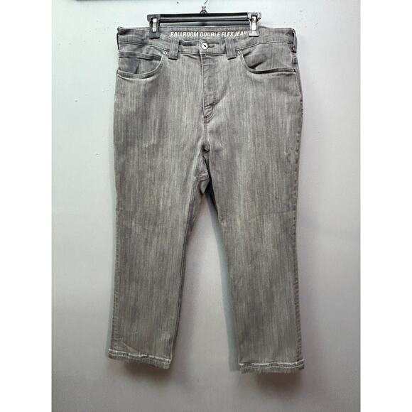Duluth Trading Ballroom Double Flex Jeans Mens 38x28 Gray Denim Relaxed Fit * - Picture 1 of 8